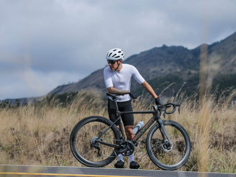 Enjoying an adventure with a Polygon Road Bike