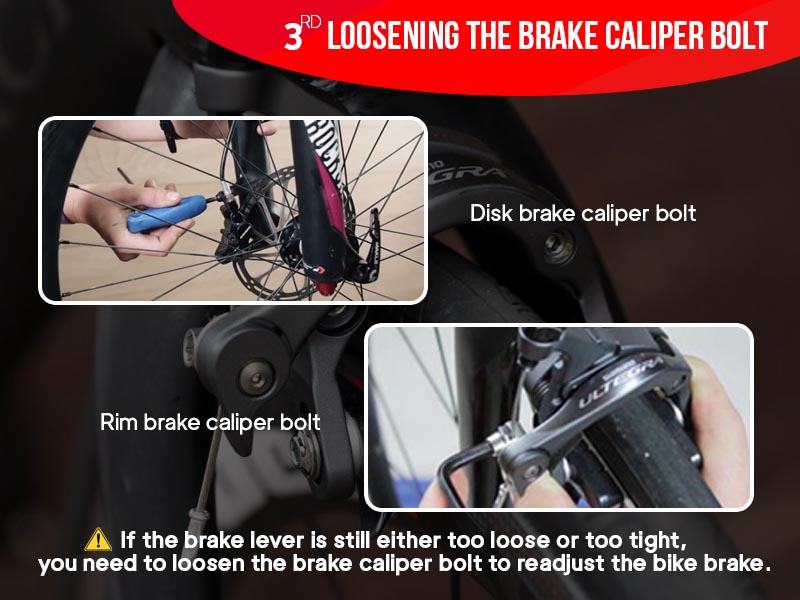 Step 3: Readjust Your Brake by Loosening the Bolt on the Brake Caliper