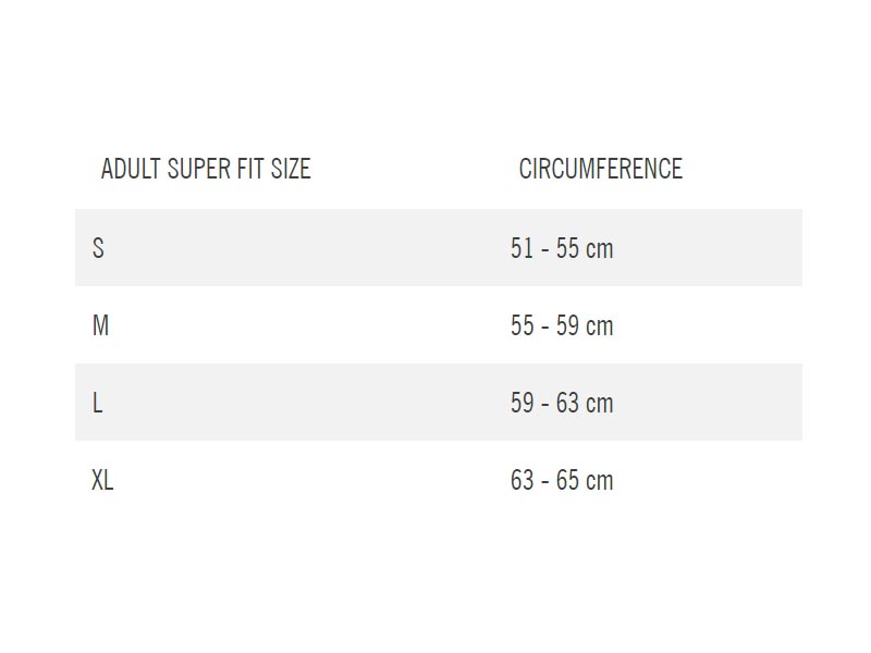 how to measure bike helmet (adult super fit)