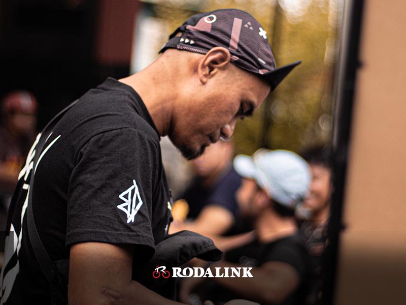 A Participant Prepares for Gravel Bike Race