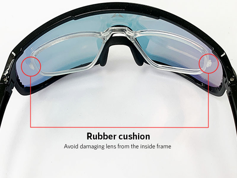 The rubber cushion technology of Altalist Kaku SP 2 cycling glasses