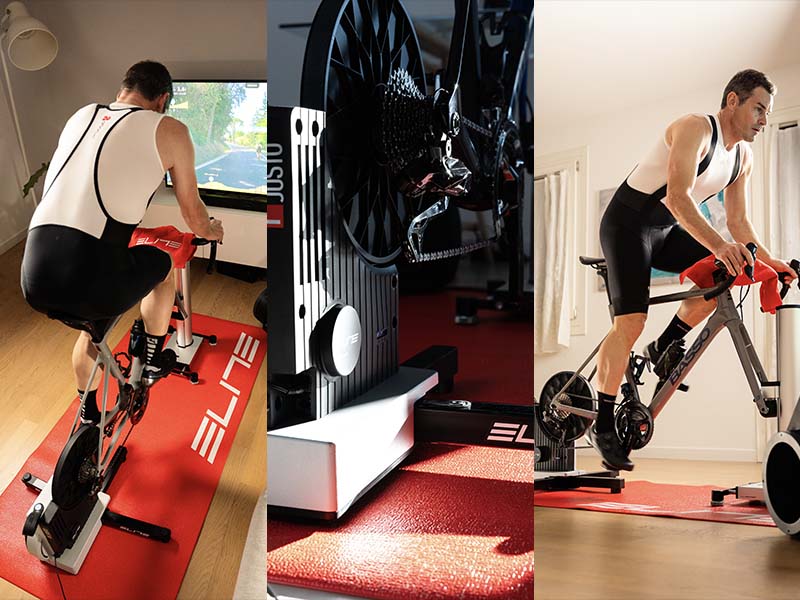 Cyclists enjoy the cycling experience with Elite Justo indoor trainer