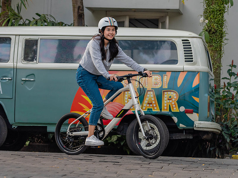 A compact and stylish Polygon Gili Velo electric bike