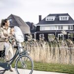 Family ride around the peaceful neighborhood