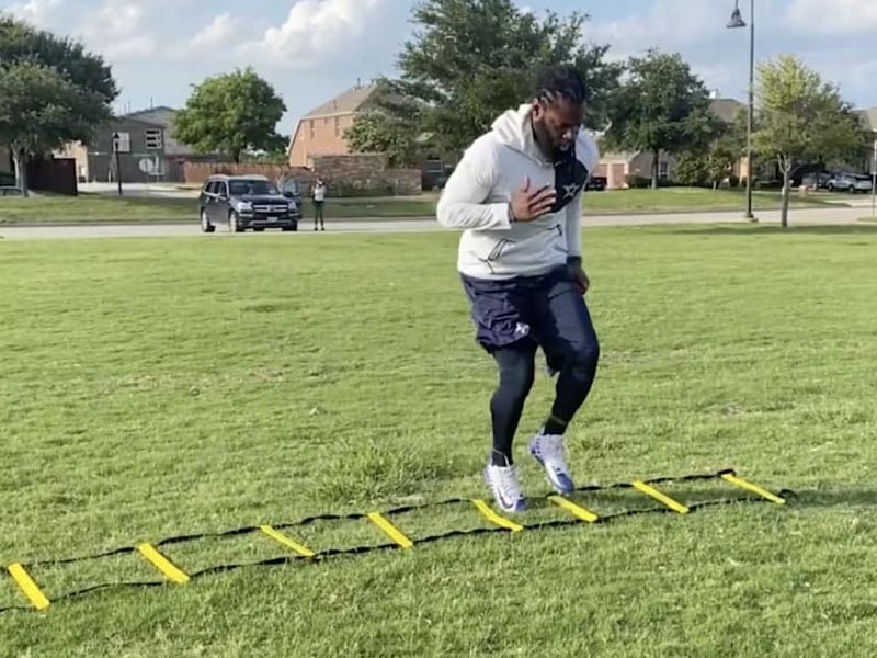 Ladder drills training for quick reflexes