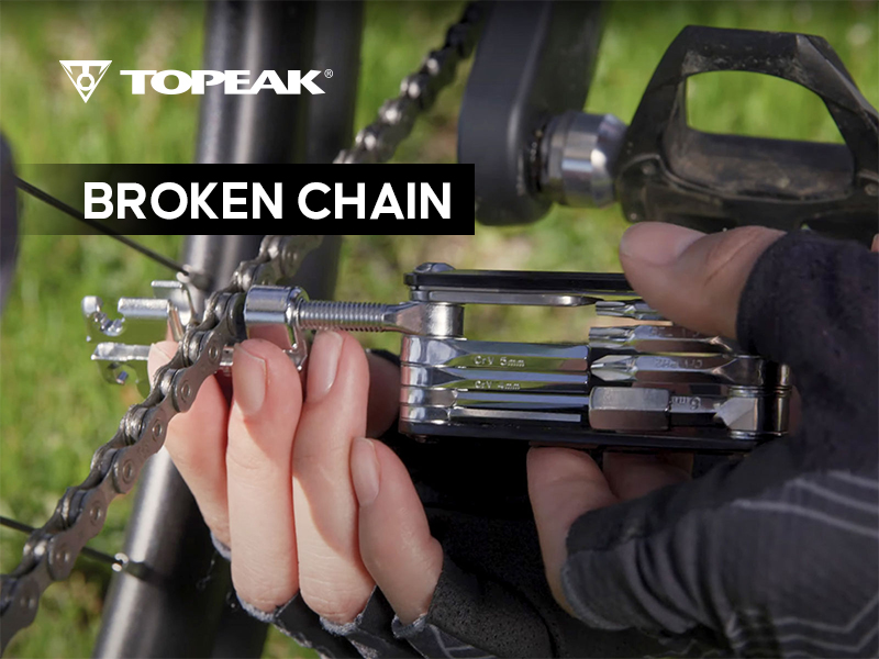 Broken chains drive a bike unusable to ride