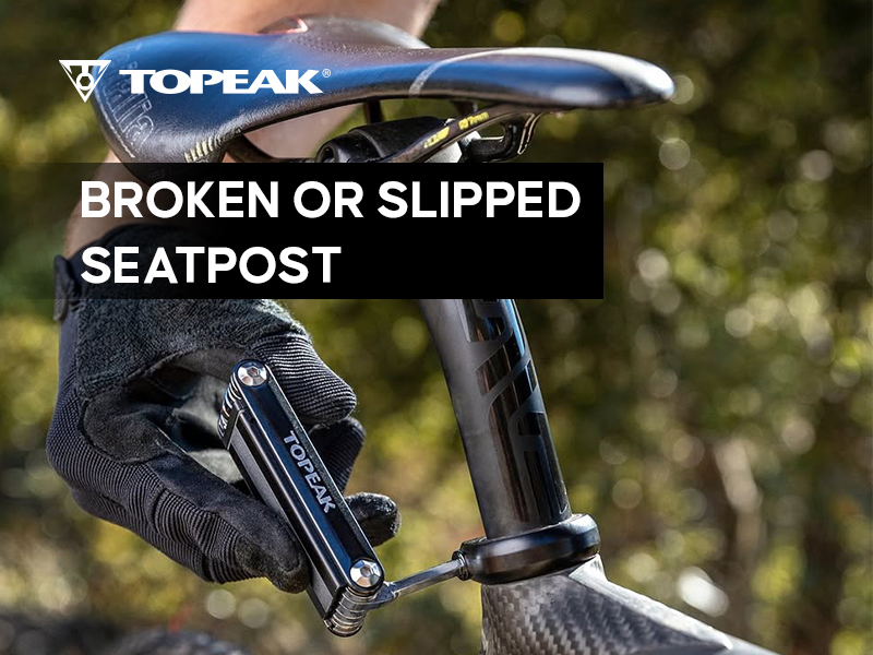 Broken or slipped seatpost make the seating position uncomfy and unstable