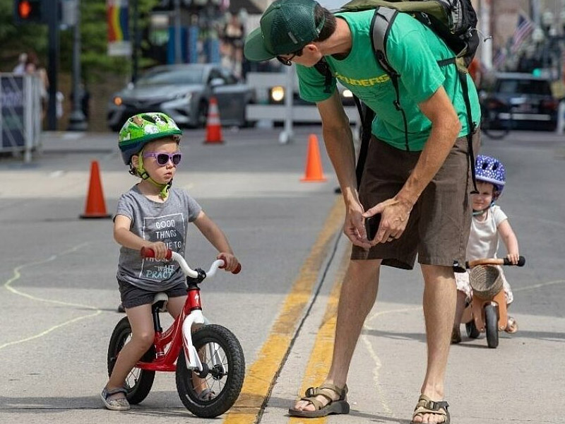 Introducing push bikes to kids