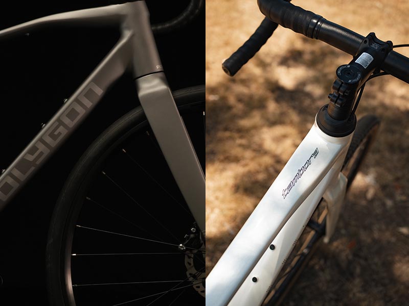 Geometri sepeda gravel Polygon Tambora A4 vs G4