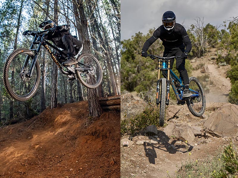 Riding the Collosus DH7 vs DH9 downhill mountain bike