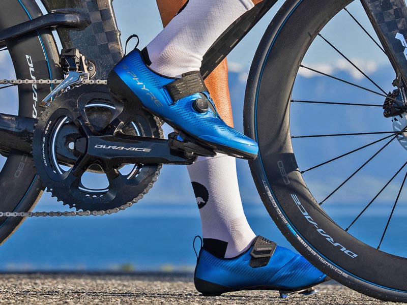 A pair of stylish cycling shoes