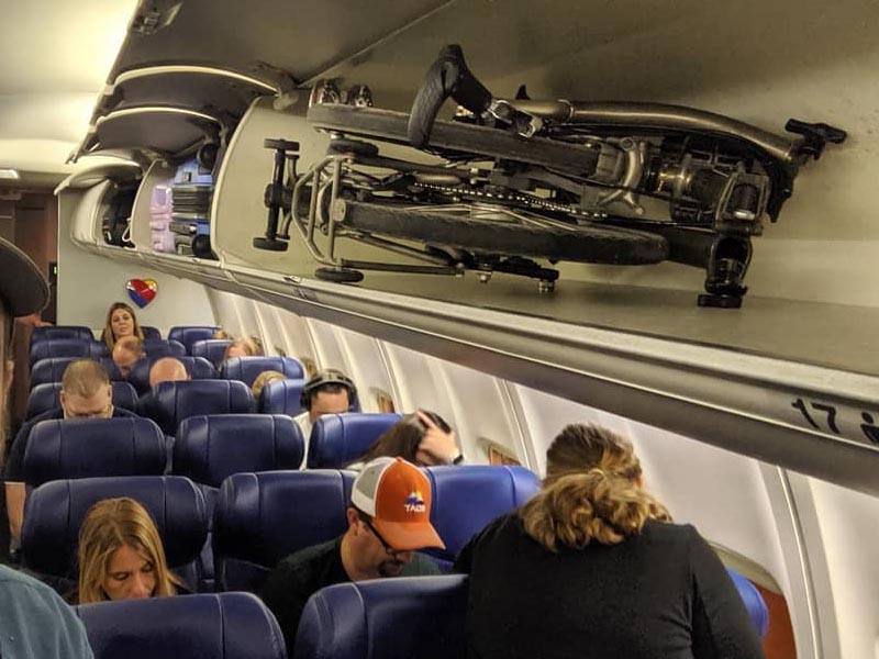 Taking a foldable bike on a plane