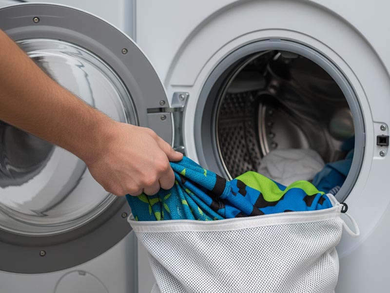 Menggunakan laundry bag untuk mencegah jersey tersangkut