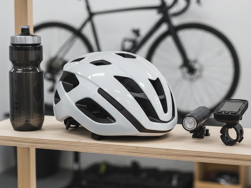 toring a bike helmet in the proper place